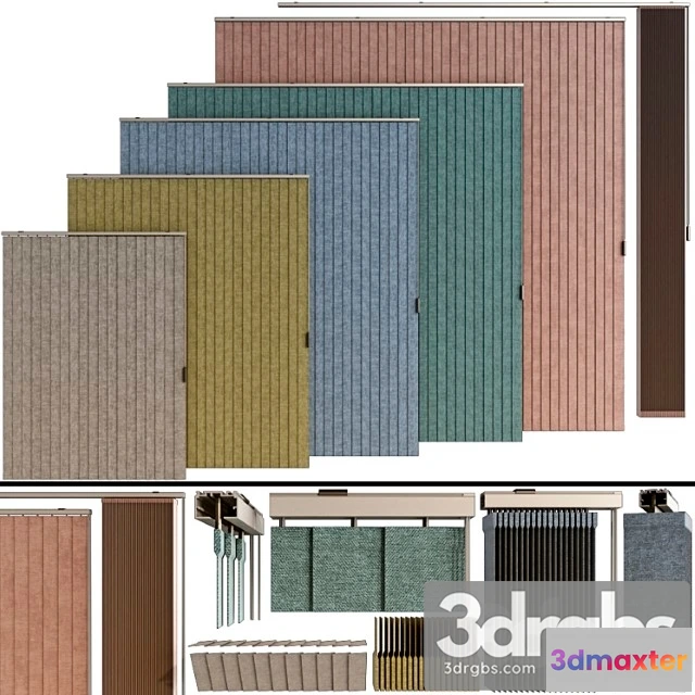 1018600 - Vertical roller blinds set