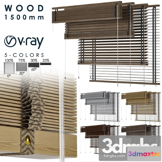 1018614 - Wood blind 1500mm-vray