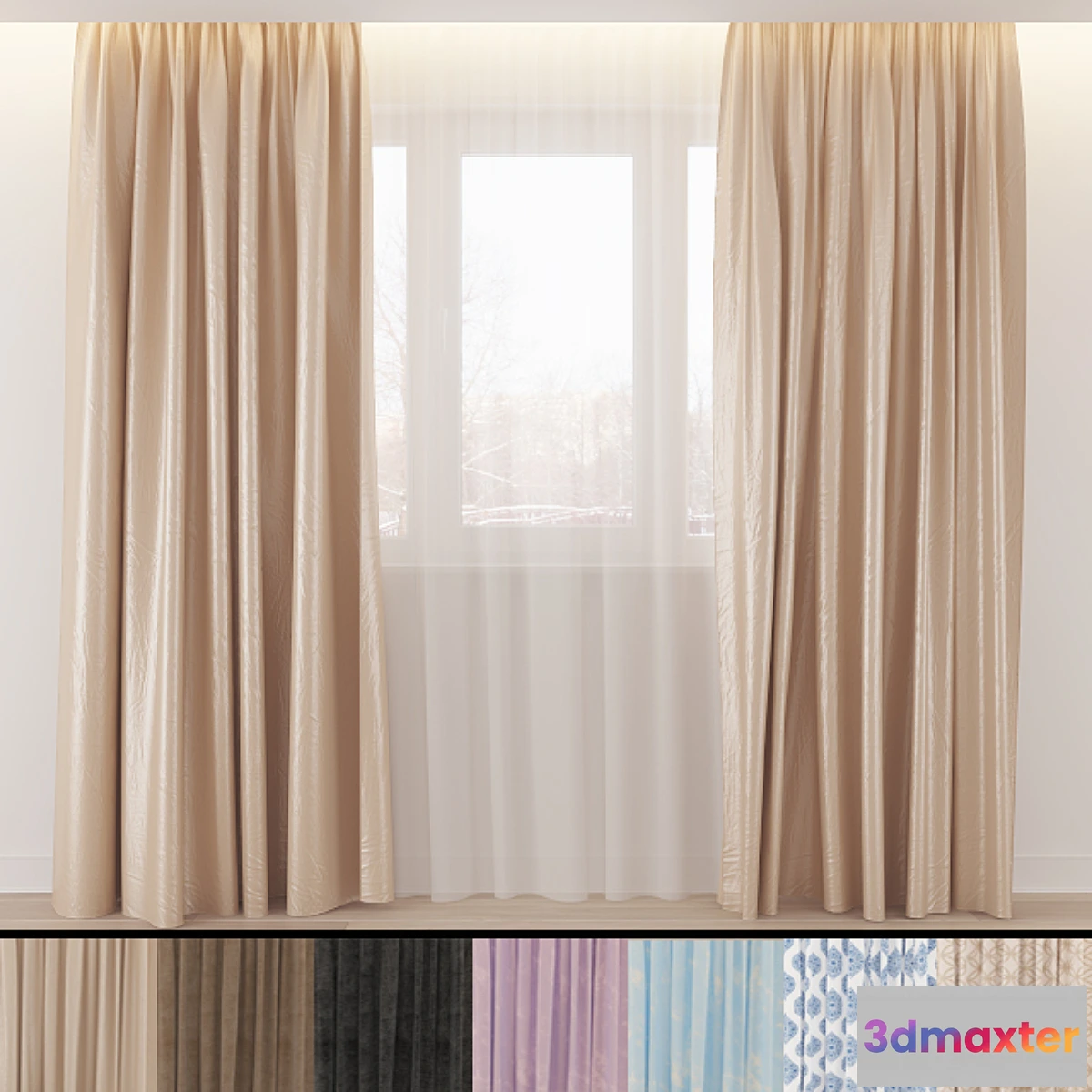 1286704 - CURTAINS №001 3D Max