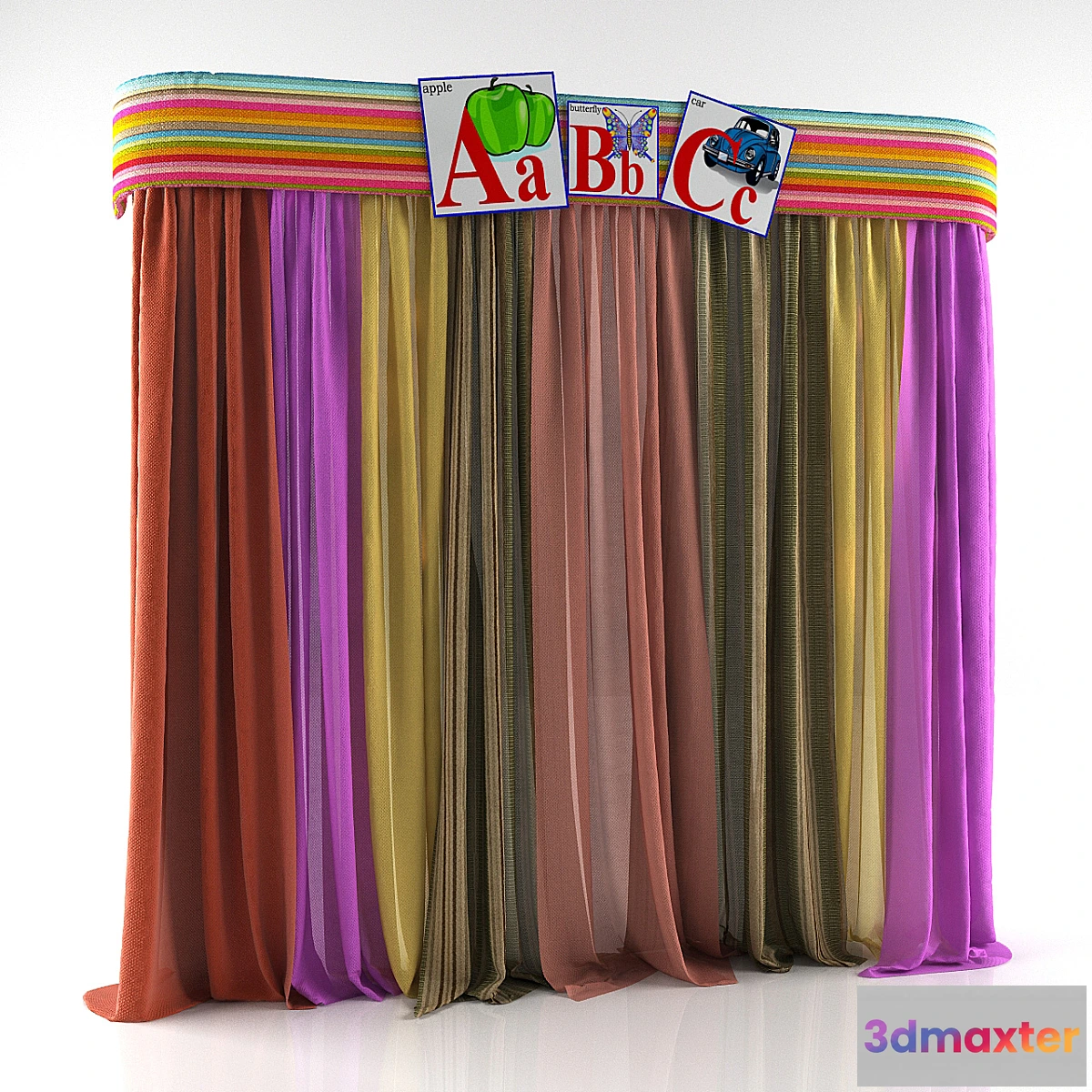 1288774 - Curtains for children’s 3D Max