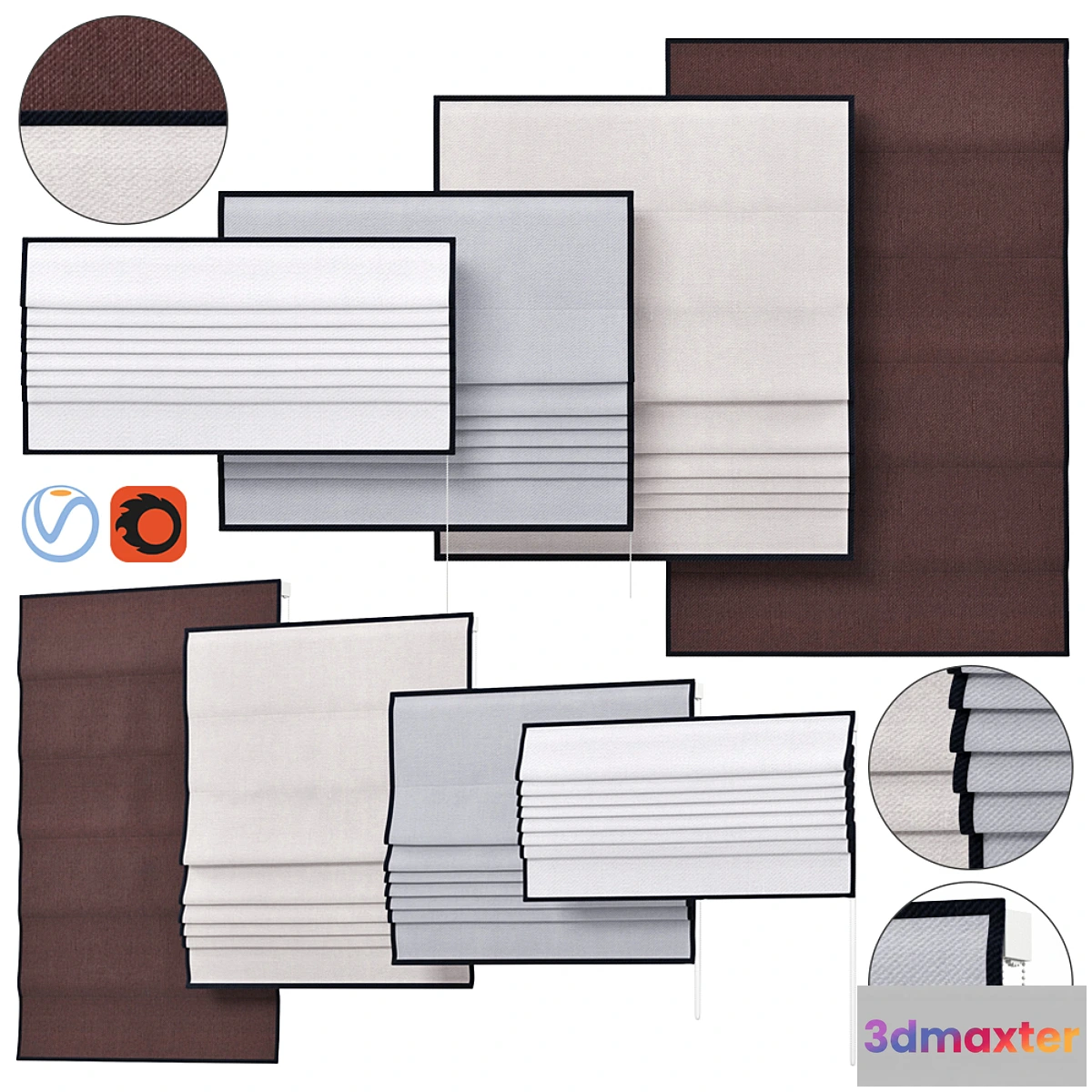 1294028 - Roman Curtains 01  Backhausen  Venus 3D Max