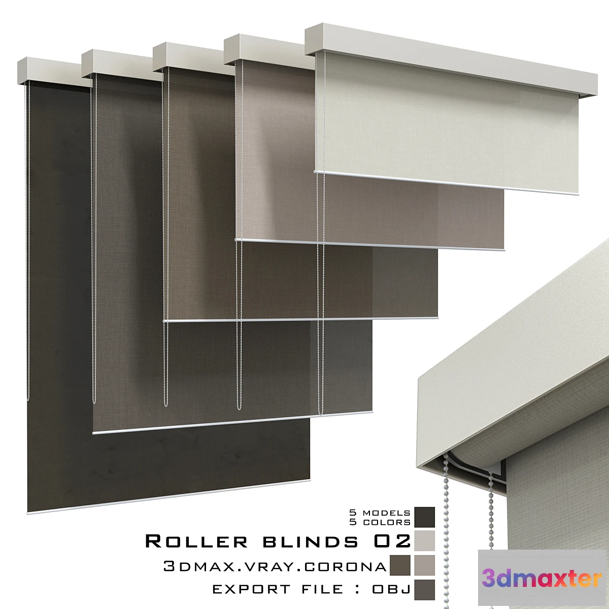 1294424 - Roller blinds 02 3D Max