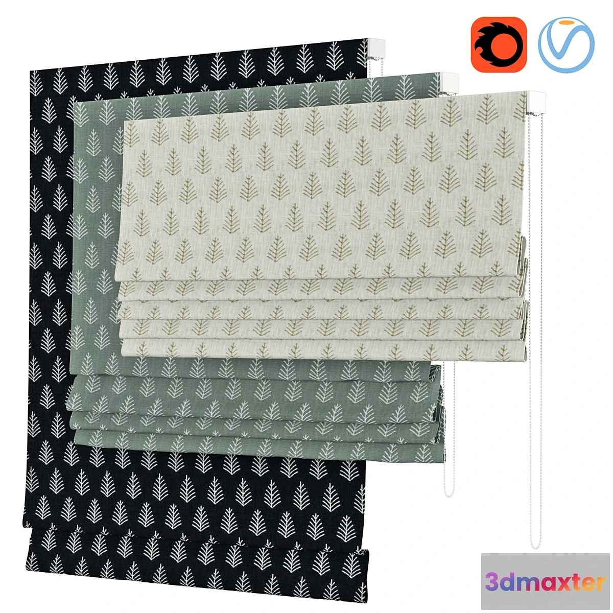 1295697 - Roman Curtains 44  Hope Mill Ink 3D Max