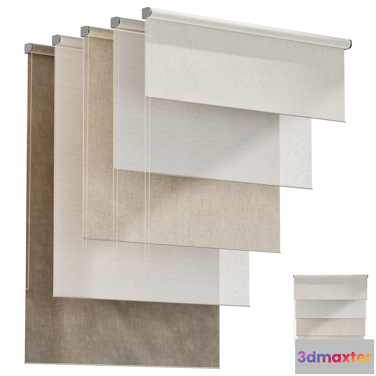 1301001 - Roller blinds Curtains Roller blinds 3D Max