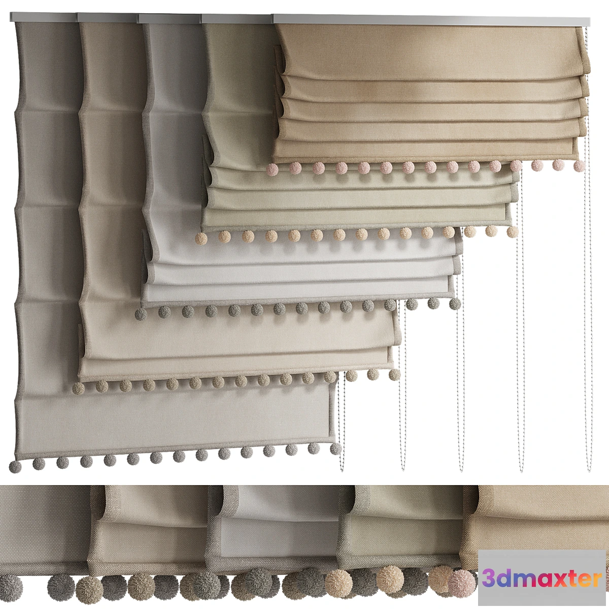 1309412 - Roman blinds for the nursery - No.2 3D Max