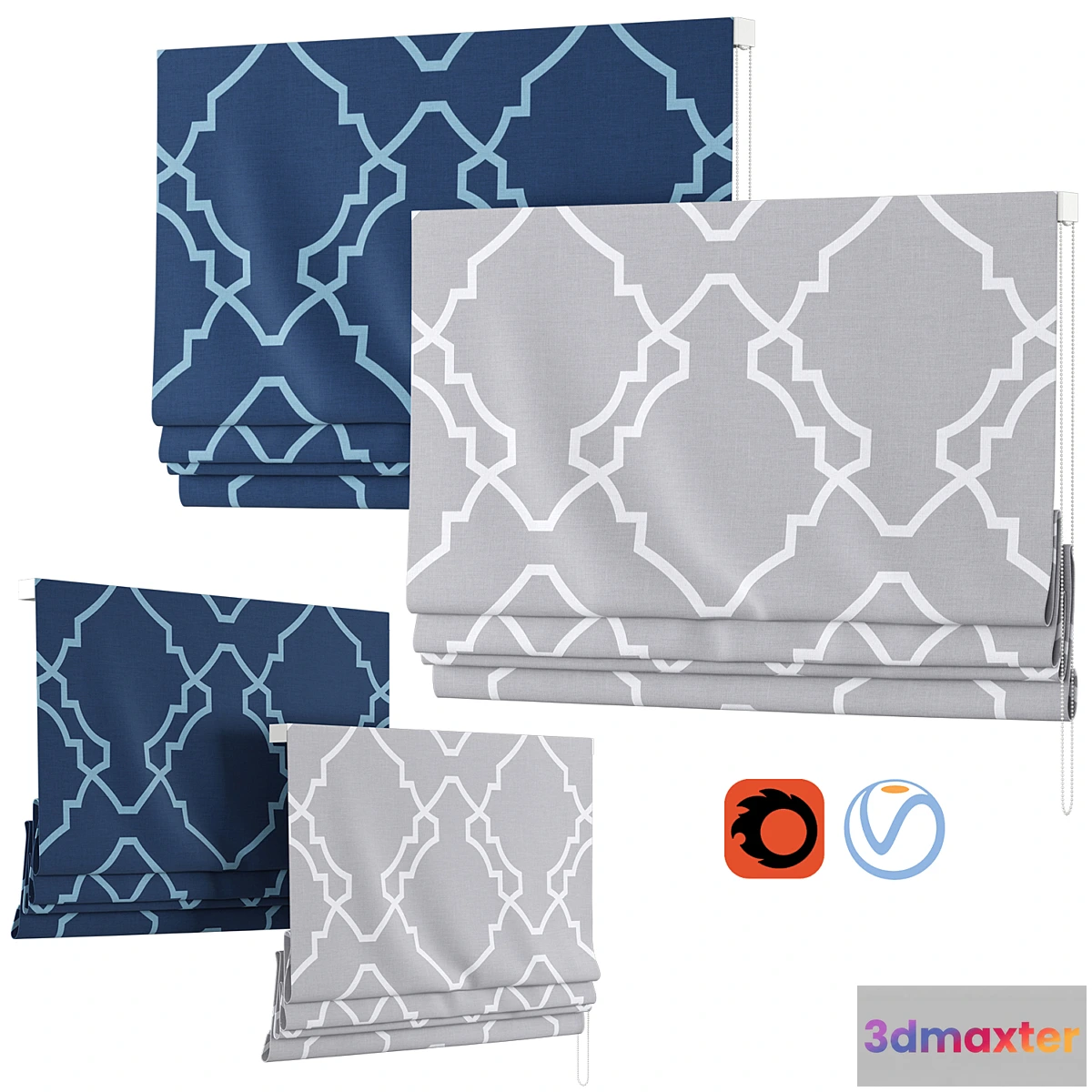 1312542 - Roman Curtains 21  Pottery Barn  Trisha geo 3D Max