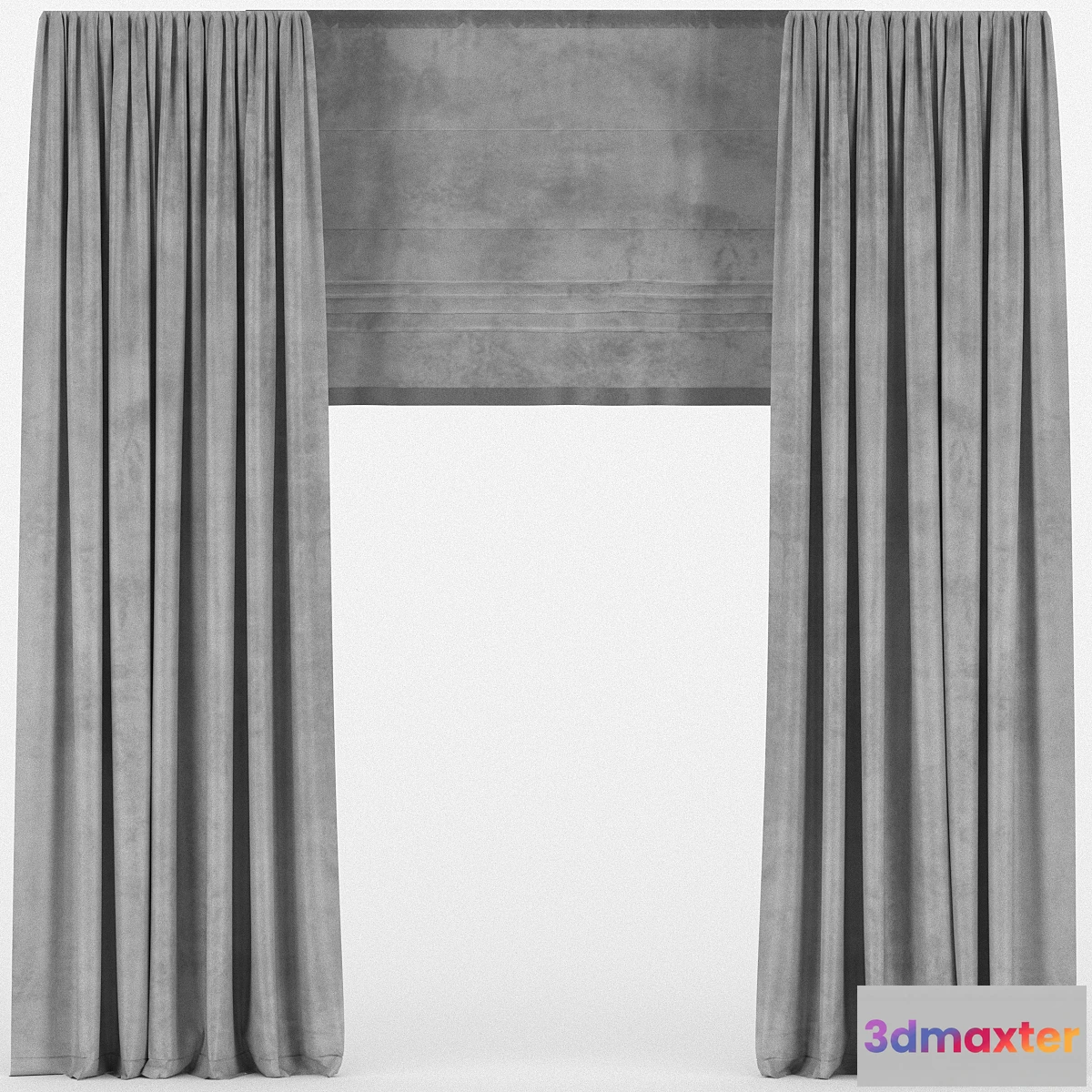 1314226 - Velvet curtains with roman 3D Max