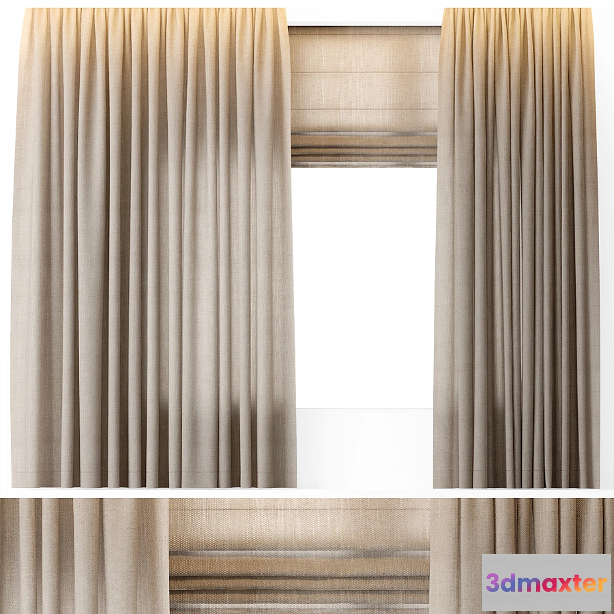 1320406 - CURTAINS LINEN 3D Max