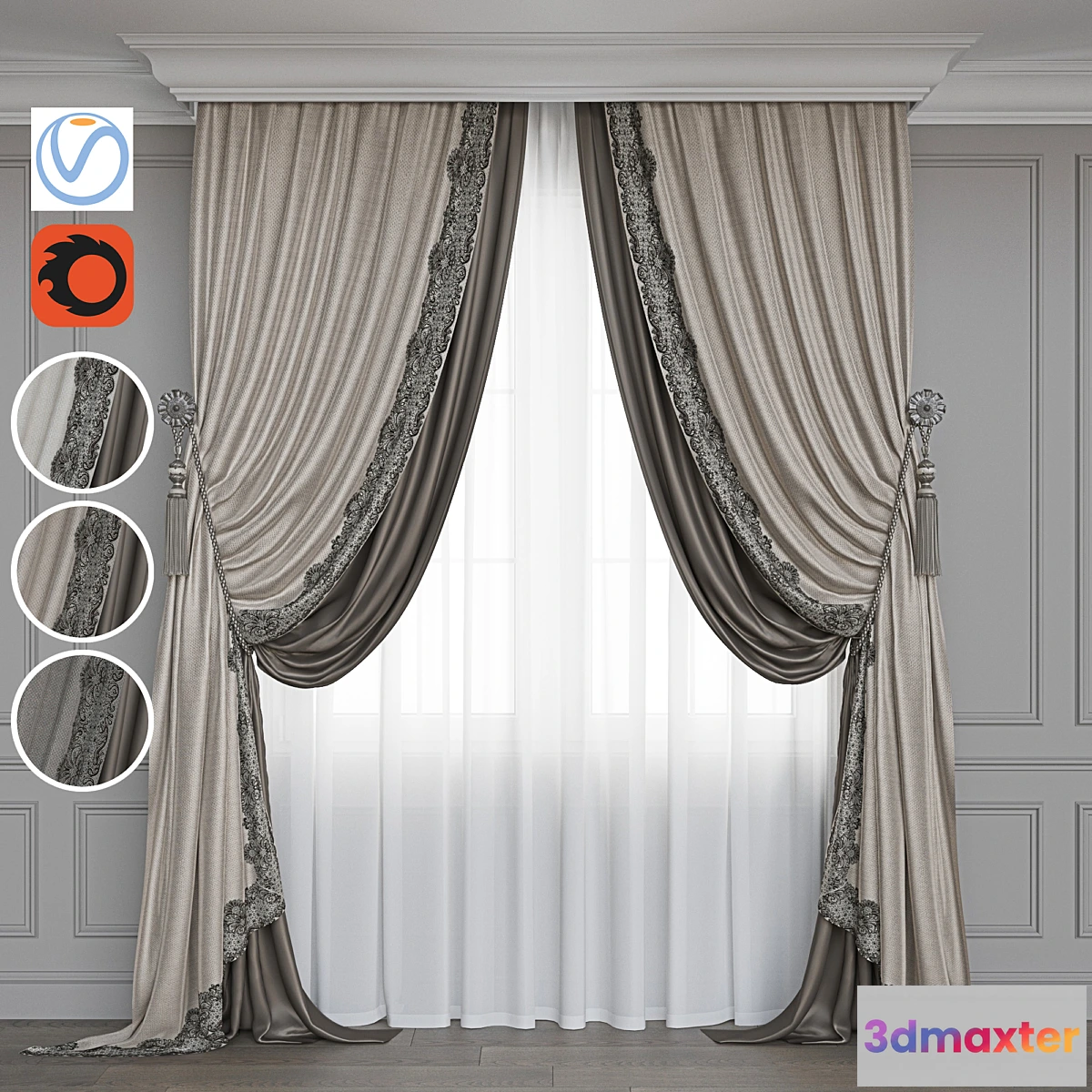1321489 - Curtain 12 3D Max