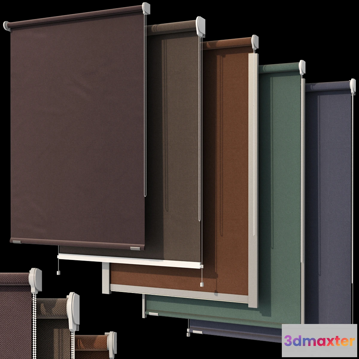 1323048 - Roller blinds set 3D Max