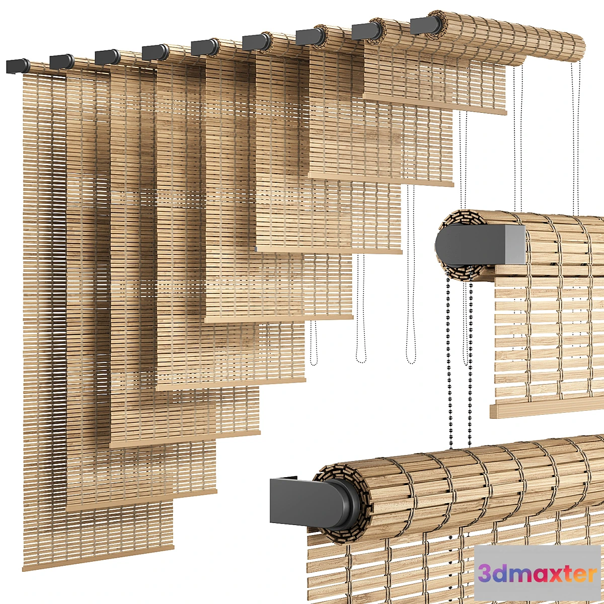 1327618 - Wooden roller blinds 3 3D Max
