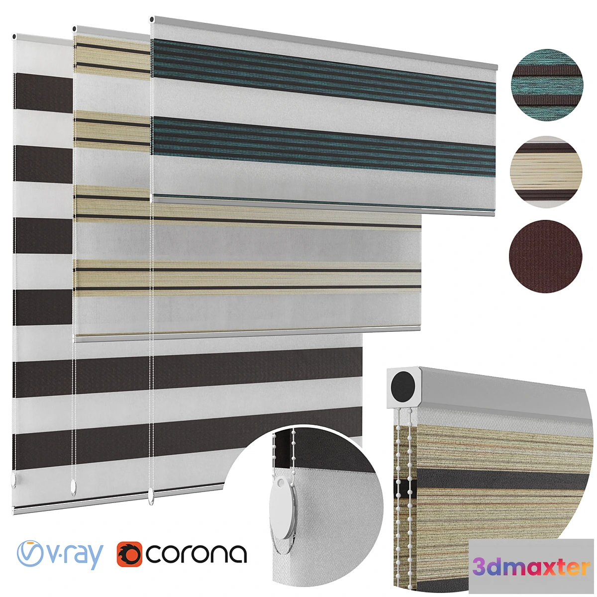 1330302 - Zebra curtain 3D Max