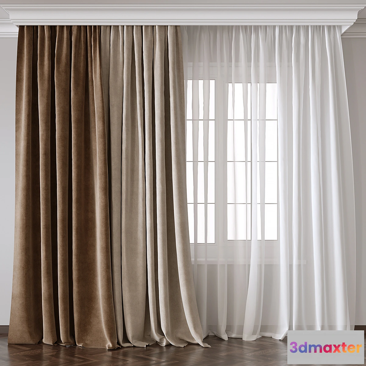 1334312 - Curtain for Interior 004 3D Max