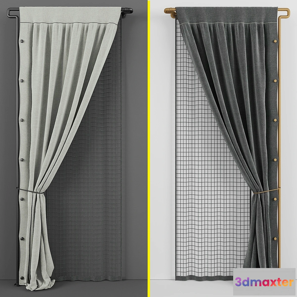 1348994 - Curtains loft 3D Max