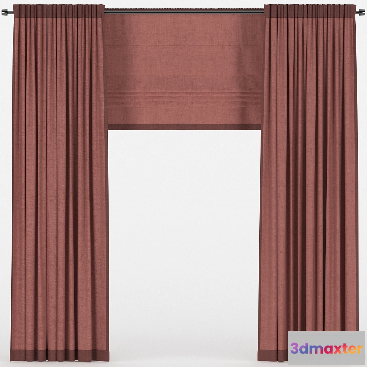 1353916 - Curtains with a Roman curtain 3D Max