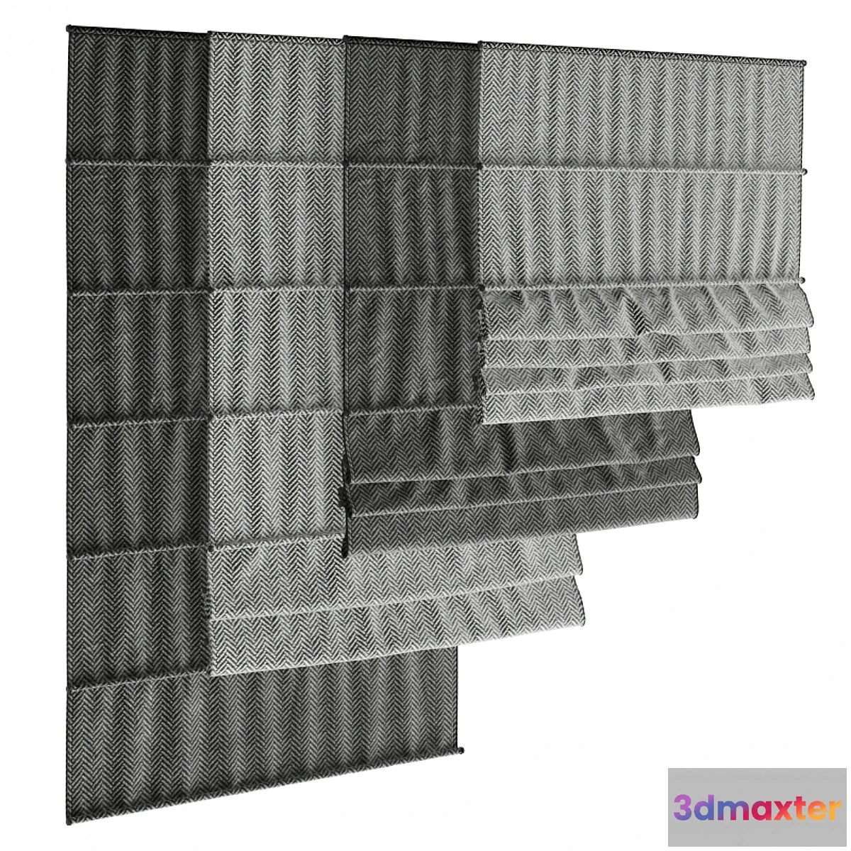 1355418 - Roman Blinds 17 3D Max