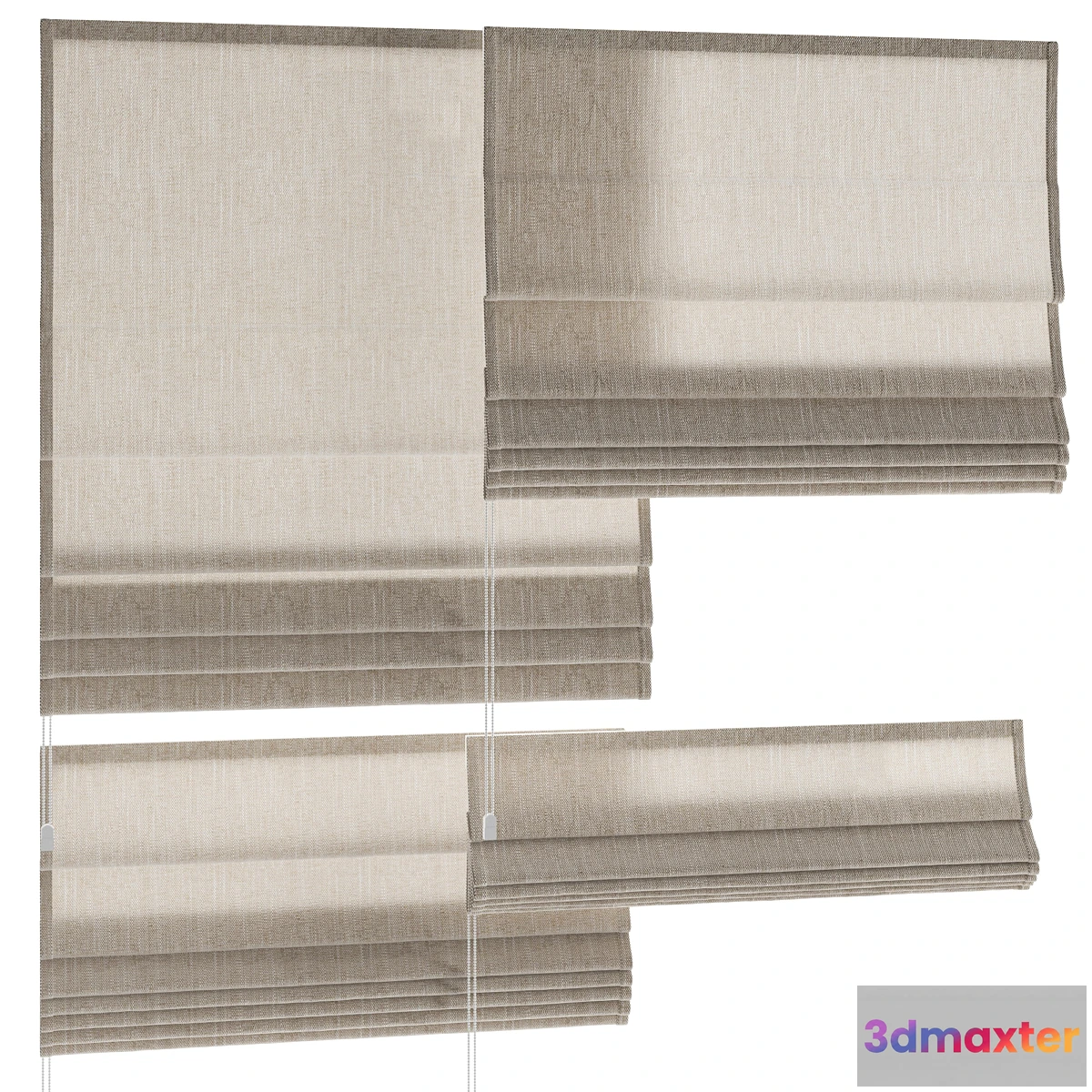 1357549 - Roman blinds 38 3D Max