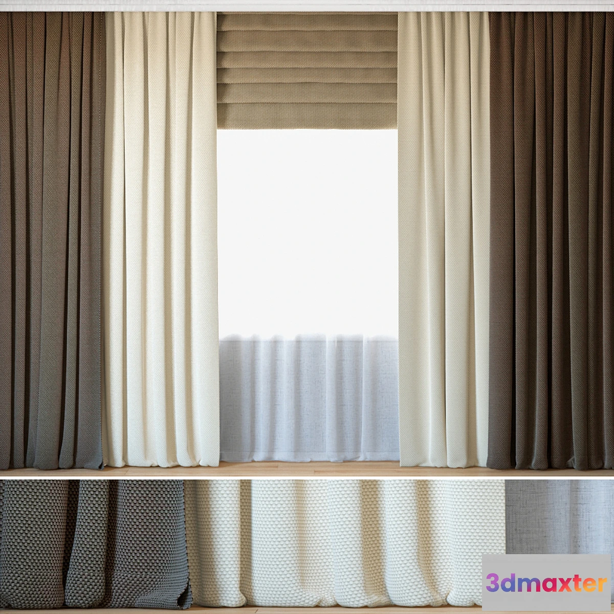 1396690 - Curtains 28  Curtains with Tulle  Rohi  Novum 3D Max