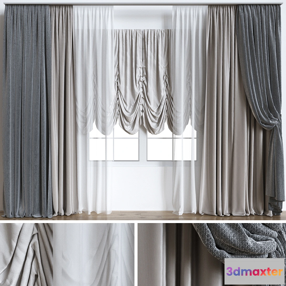 1400926 - Curtains_8 3D Max