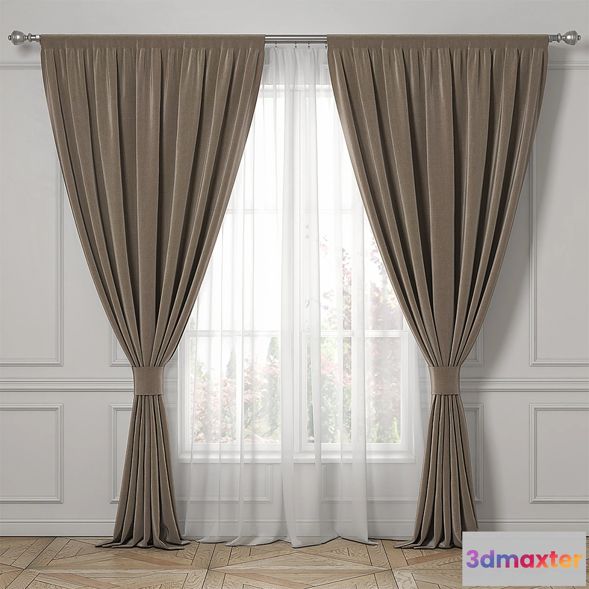1402036 - Curtains classic style. 3D Max