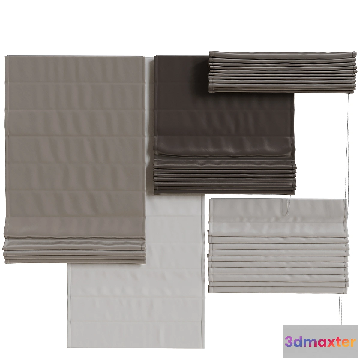 1402898 - Set of Roman blinds_3 3D Max