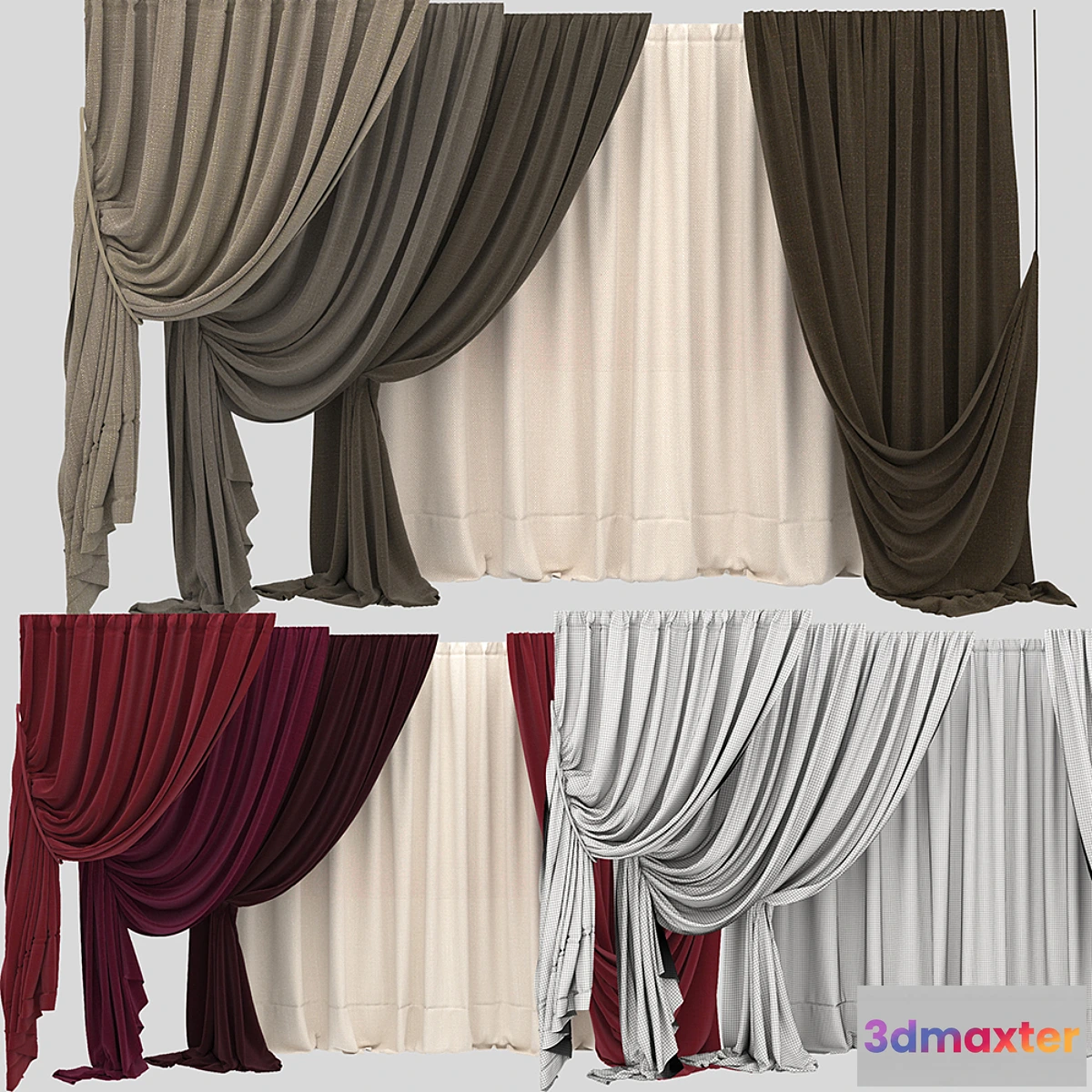 1403394 - Curtain collection 10 3D Max