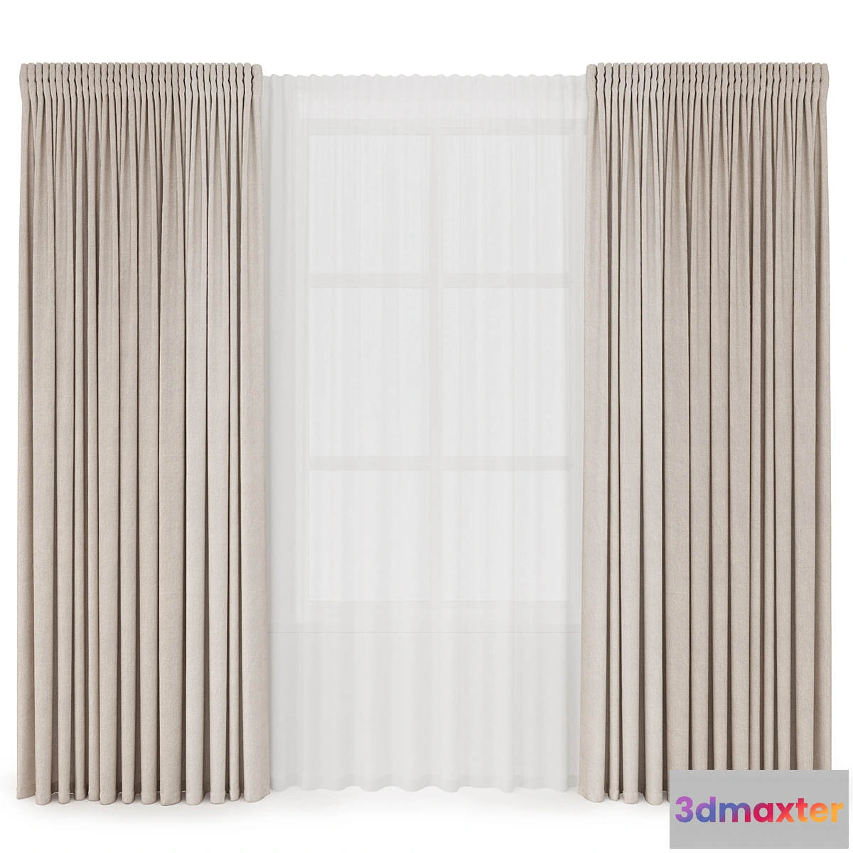 1403636 - straight blackout curtains 3D Max