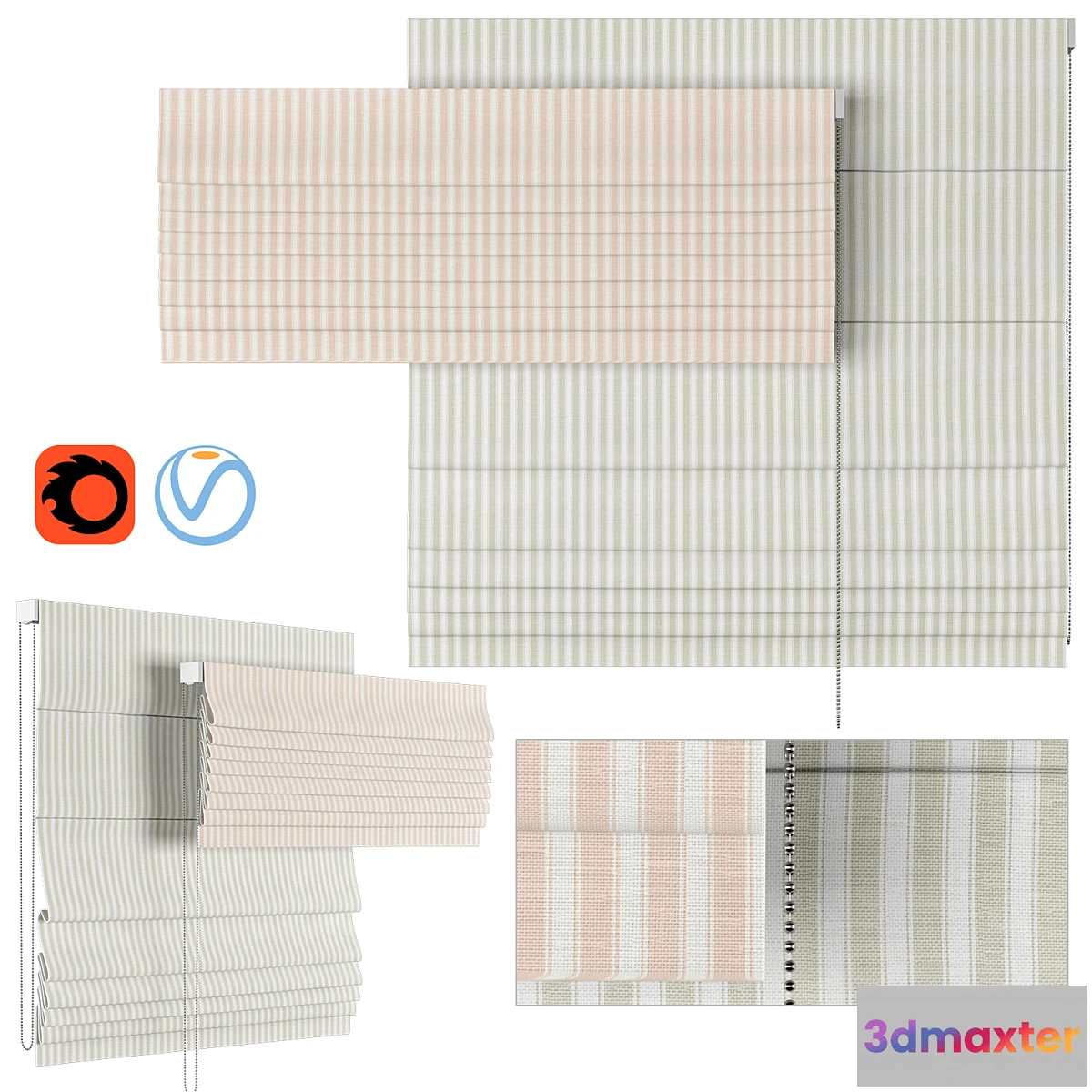 1406968 - Roman Curtains 35  Tiger stripe 3D Max