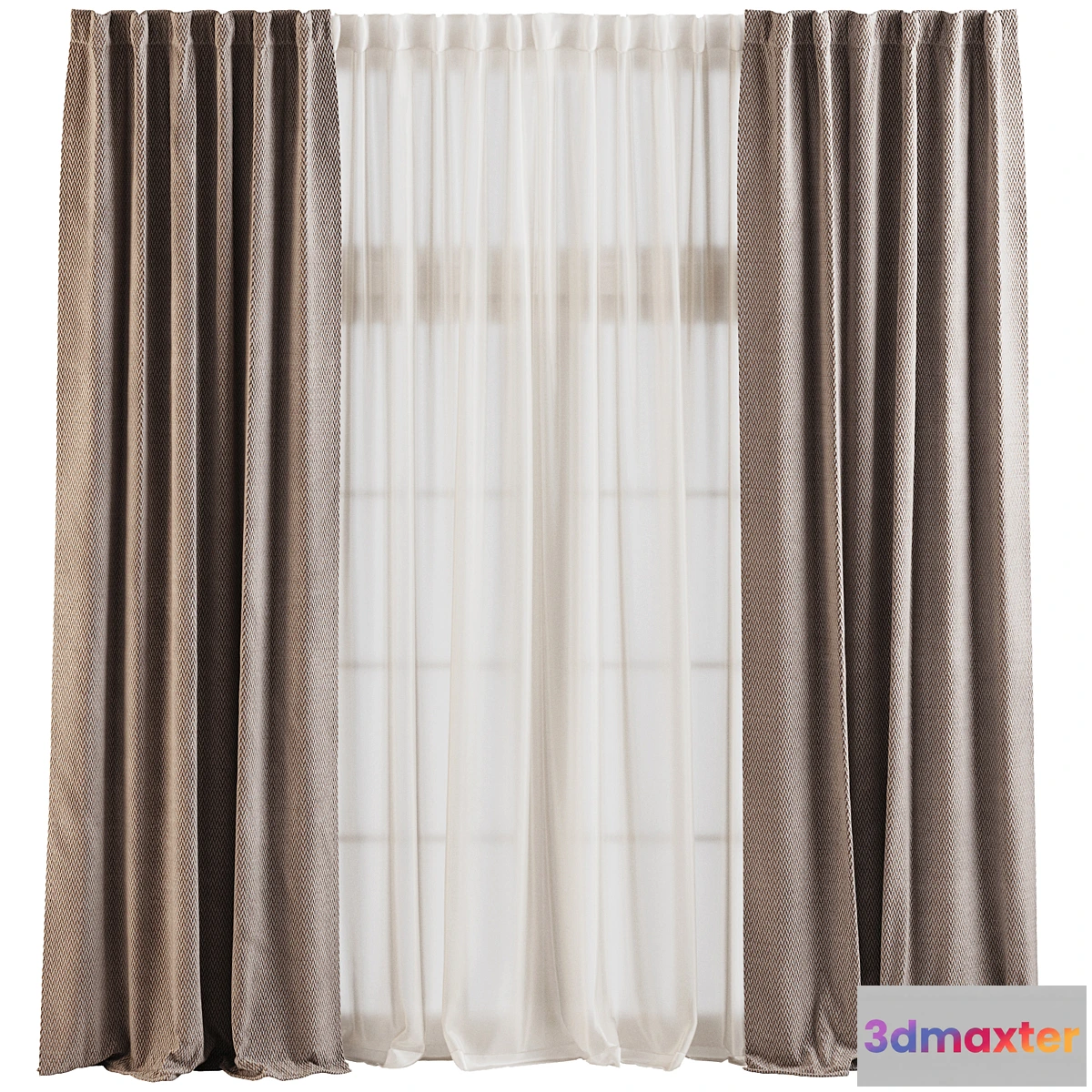1410288 - Luiz Curtain with Tulle 3D Max