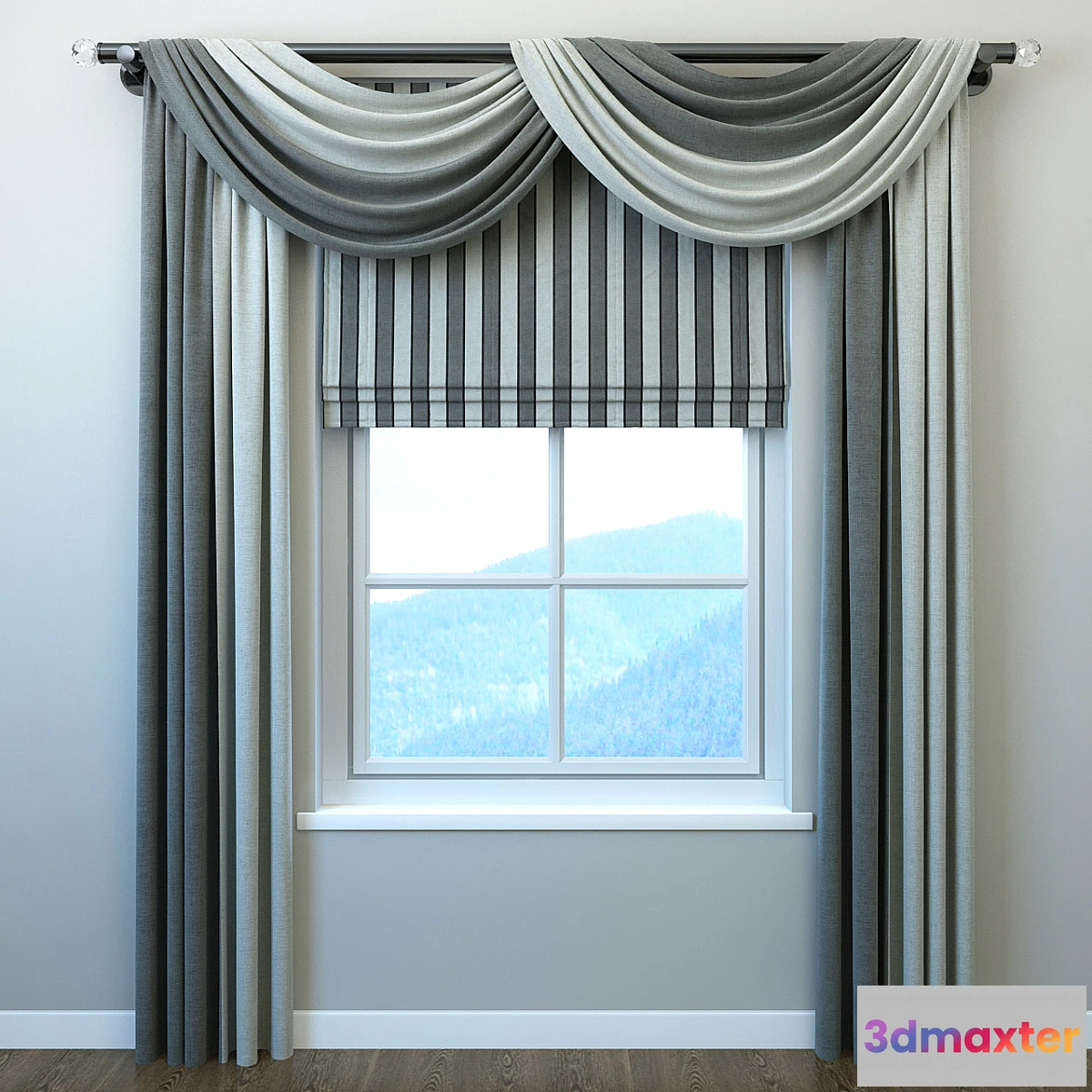 1411602 - Roman blinds 16 3D Max