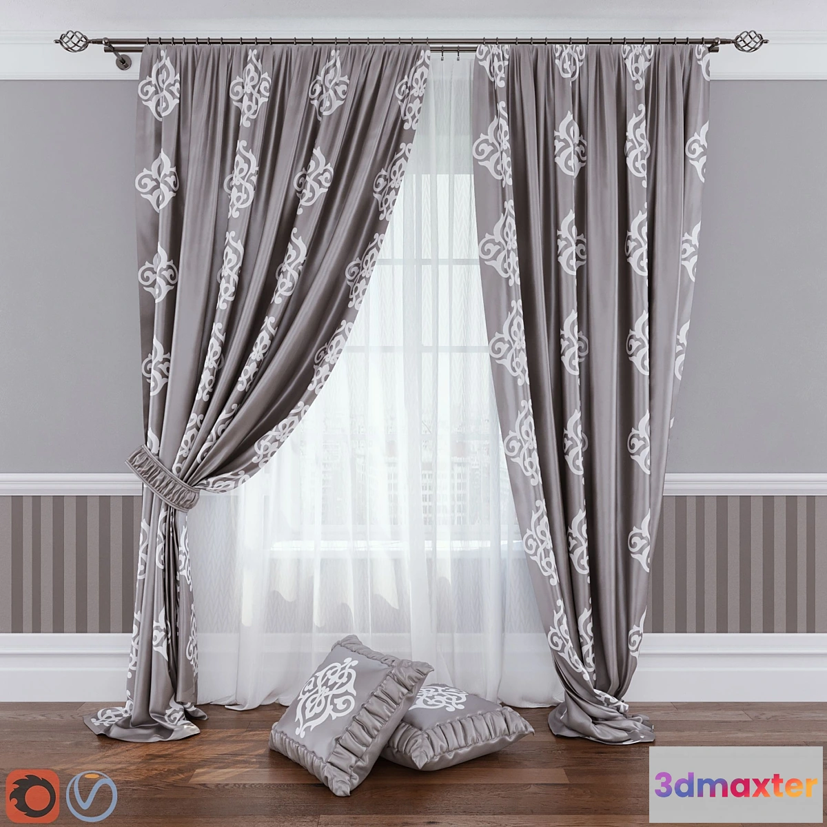 1414574 - Modern Curtain №6 3D Max