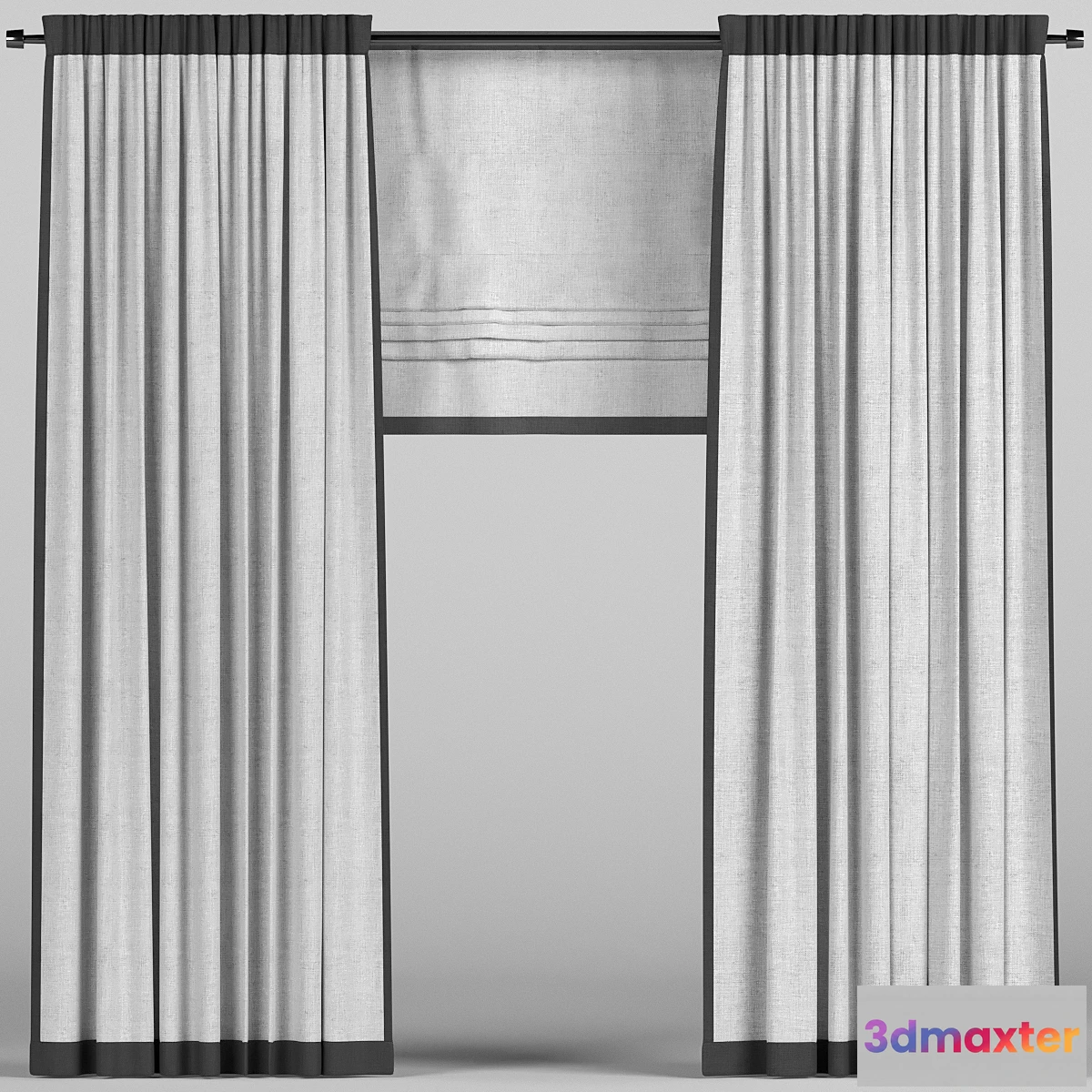 1415340 - Curtains with roman. 3D Max