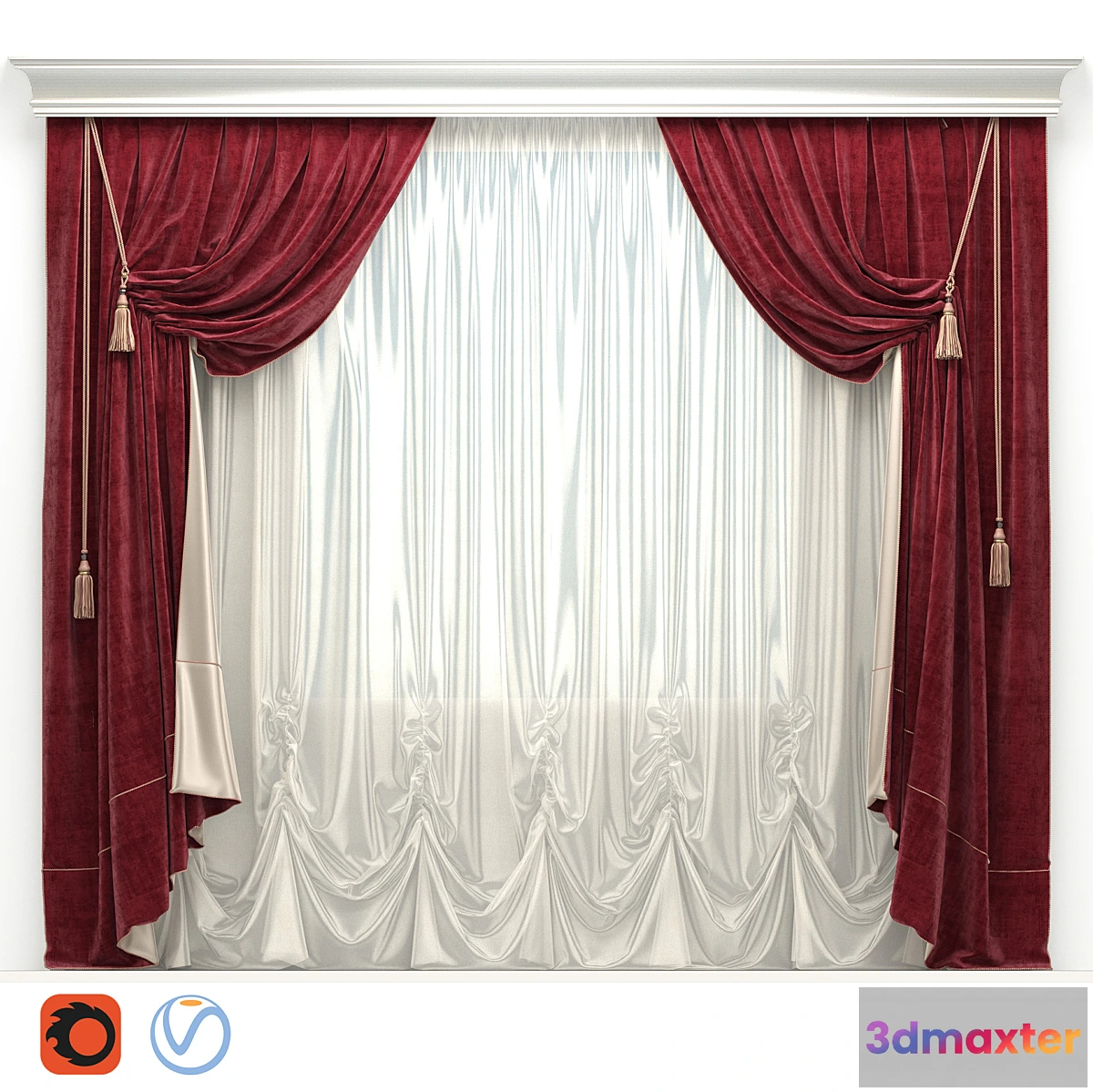 1418924 - Blinded velvet with brushes 01 3D Max