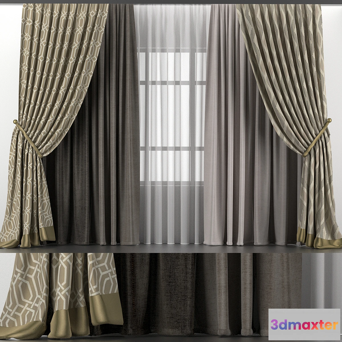 1420610 - Curtains and tulle 9 3D Max