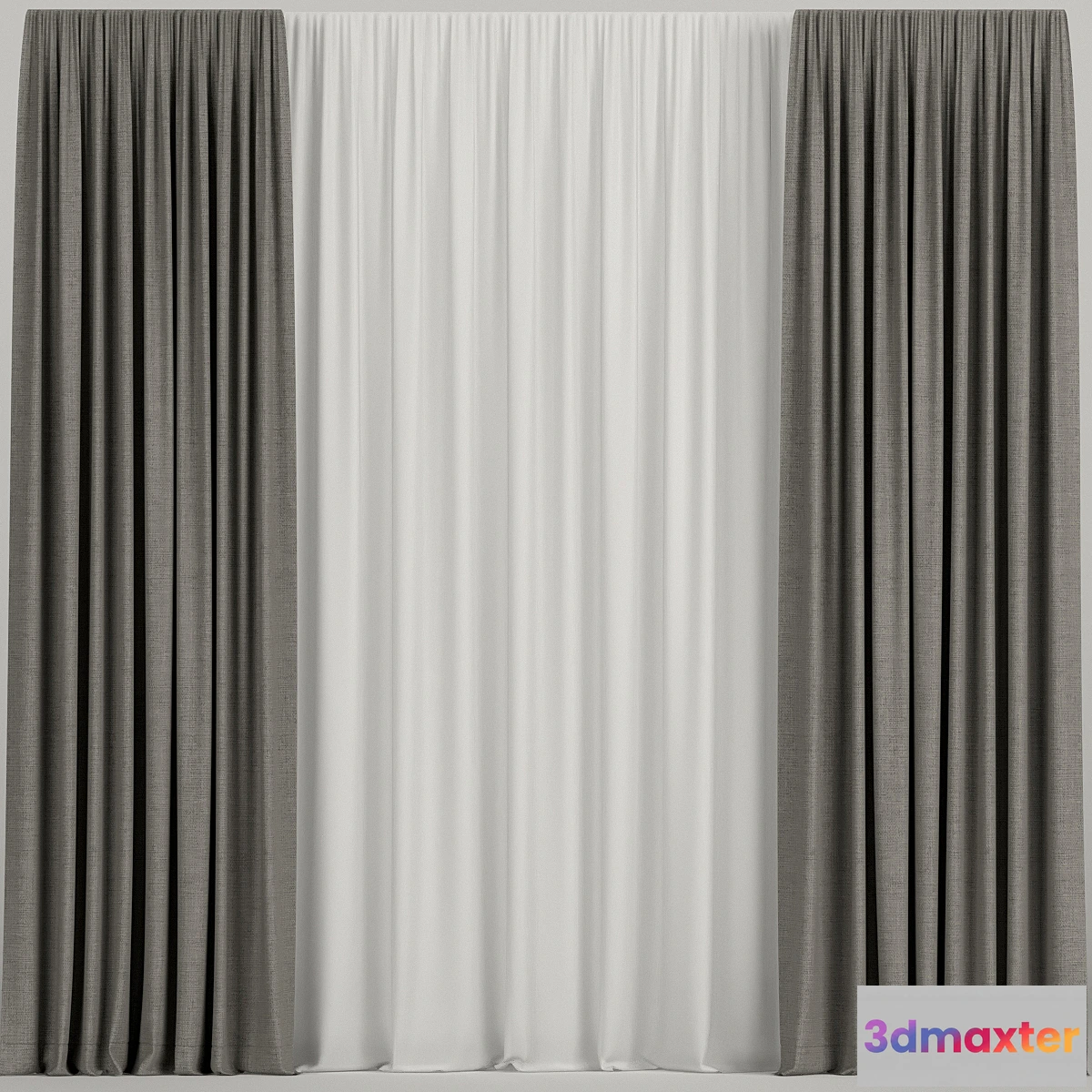 1421328 - Brown curtains. 3D Max