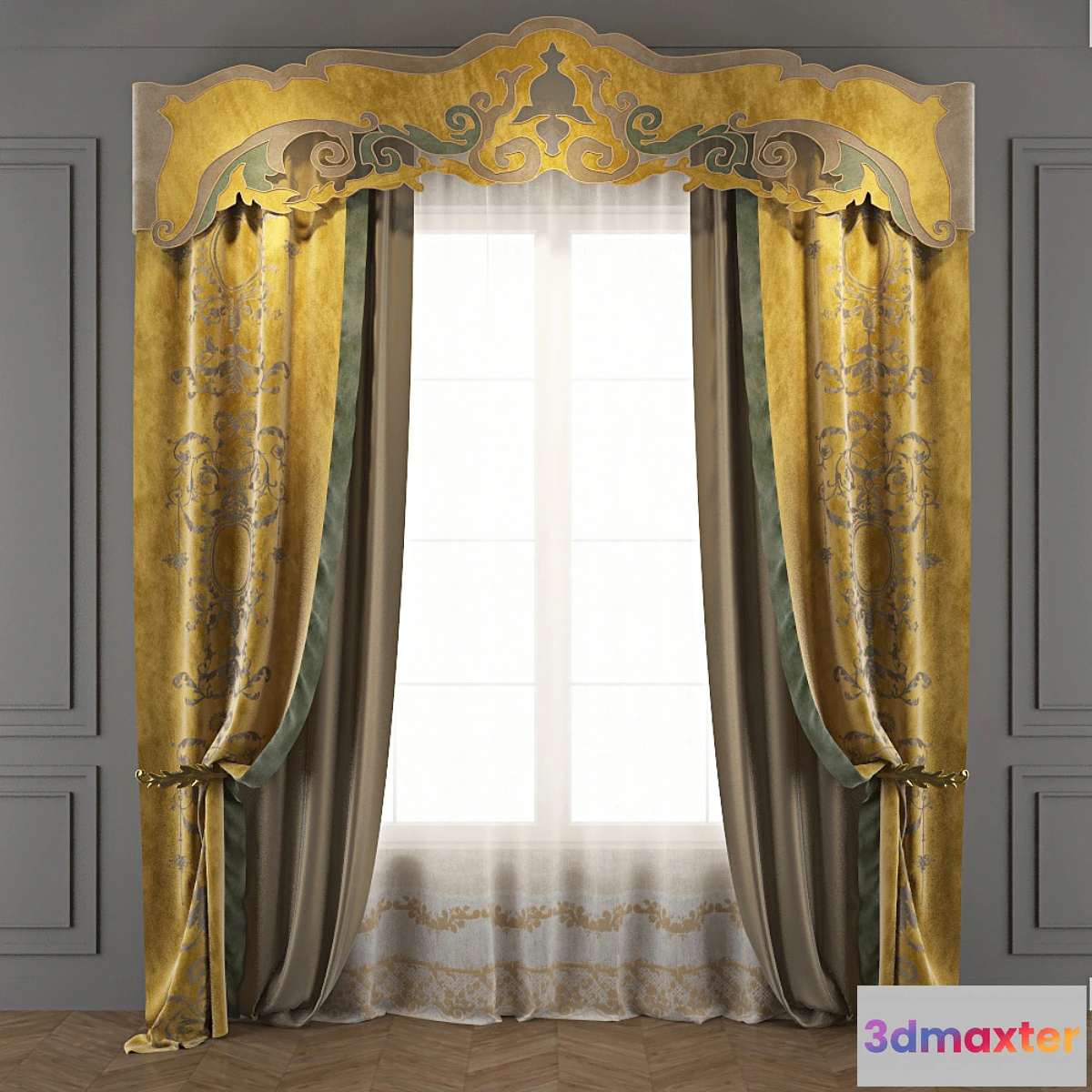 1425378 - curtain 3D Max