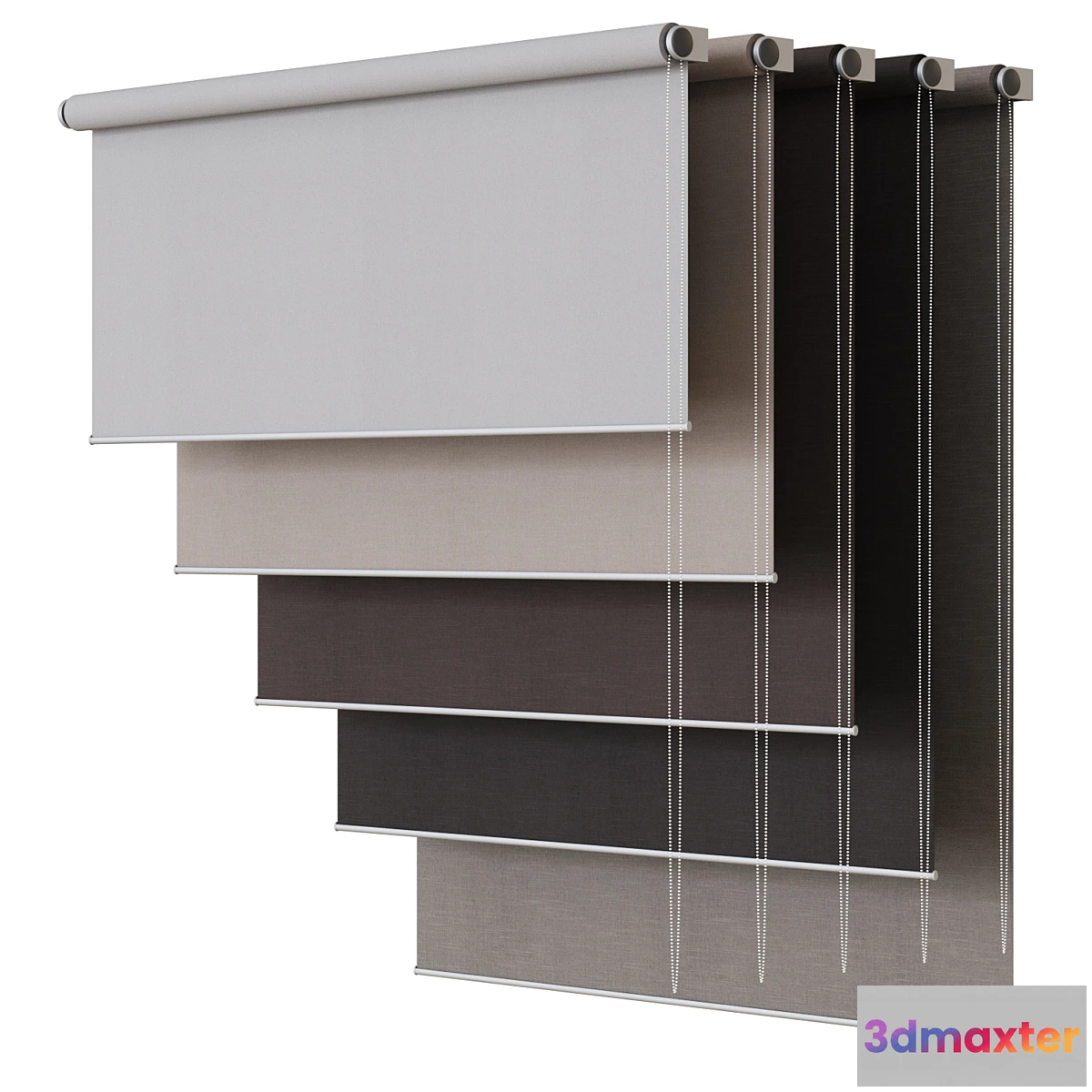 1431042 - Roller blinds set №4 3D Max