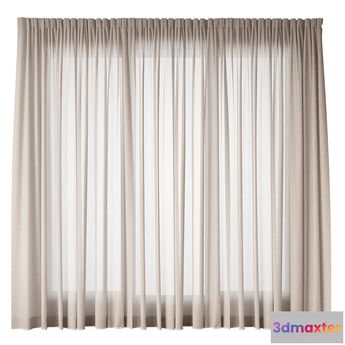 1437194 - Linen Curtains 01 3D Max