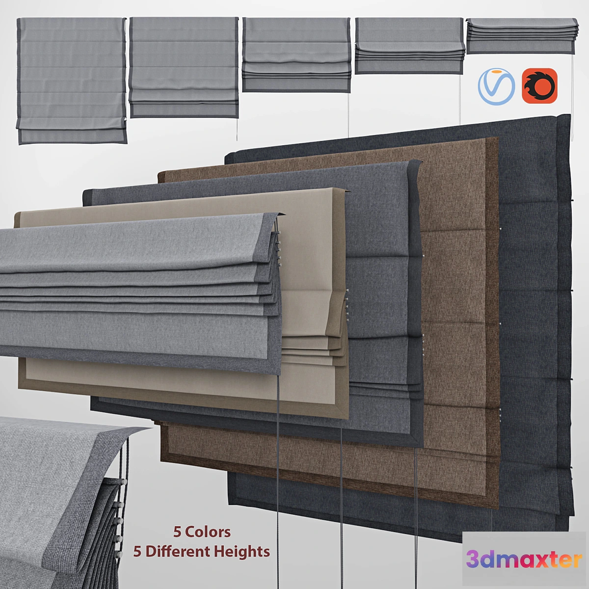 1437508 - Roman Blind 1 3D Max