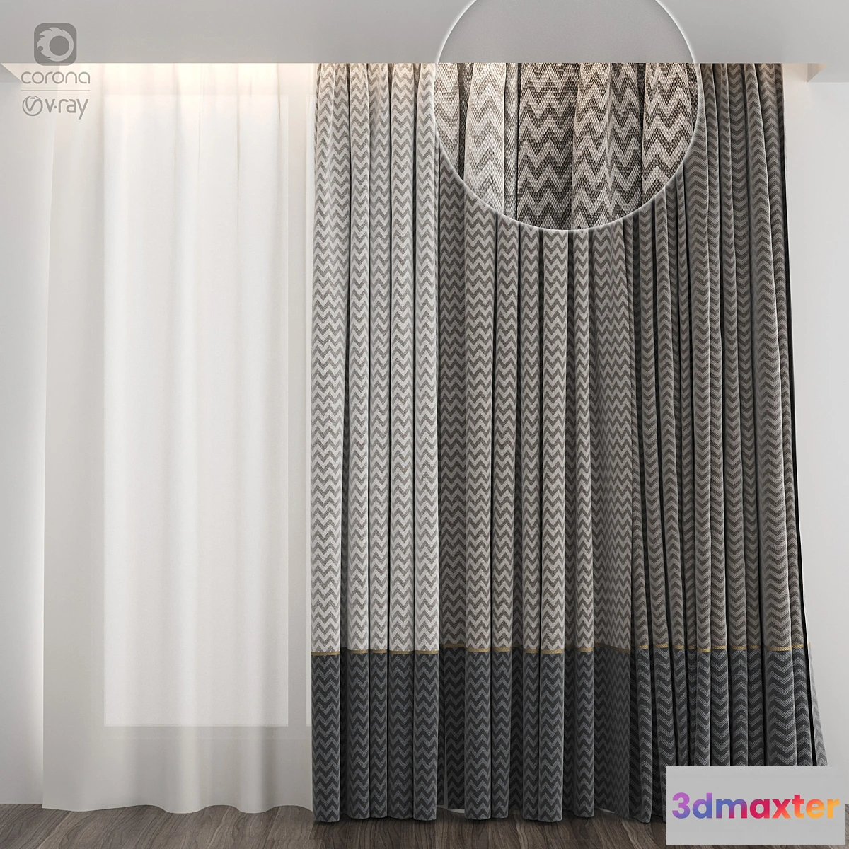 1438112 - Curtains arrows 3D Max
