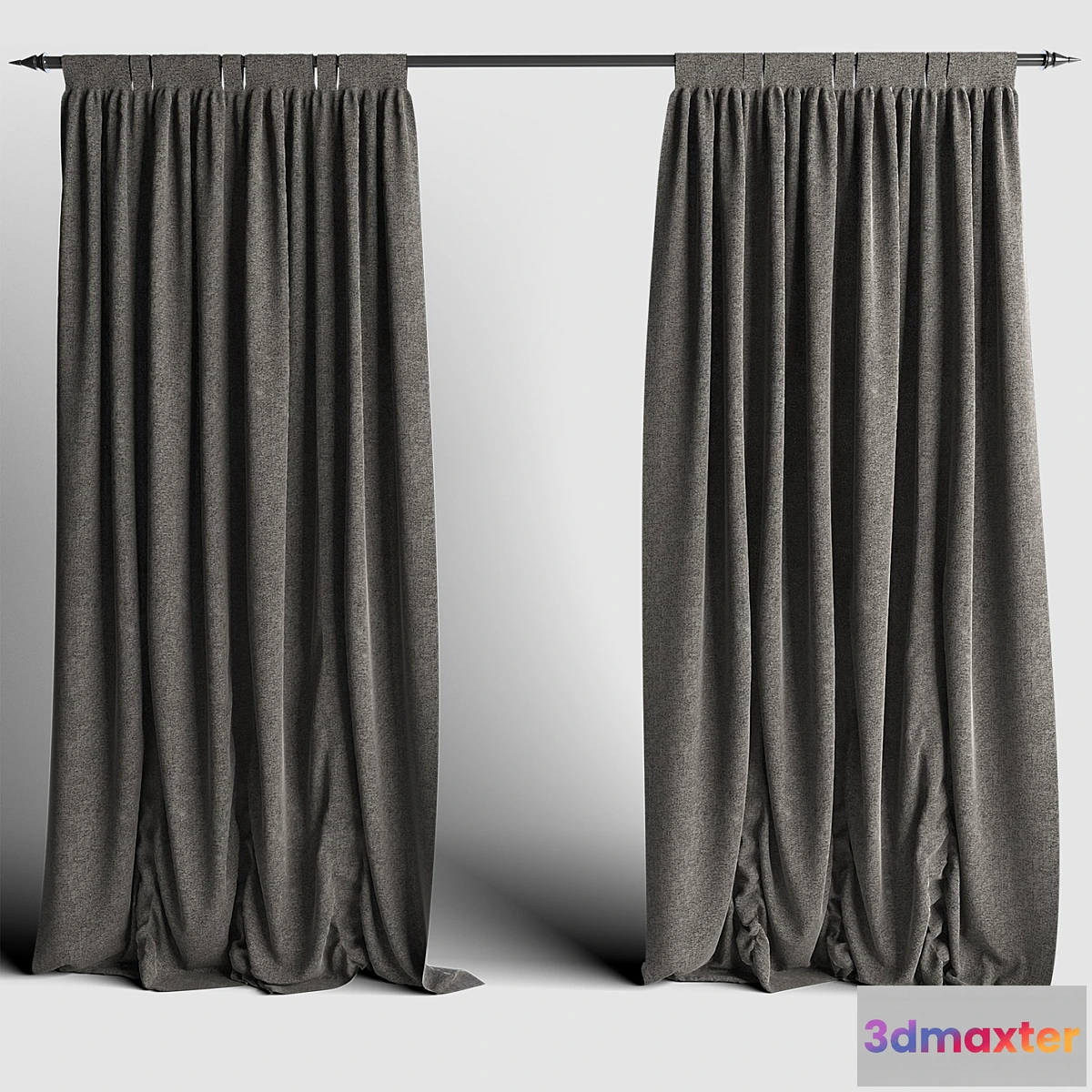1447044 - Curtains gray 3D Max