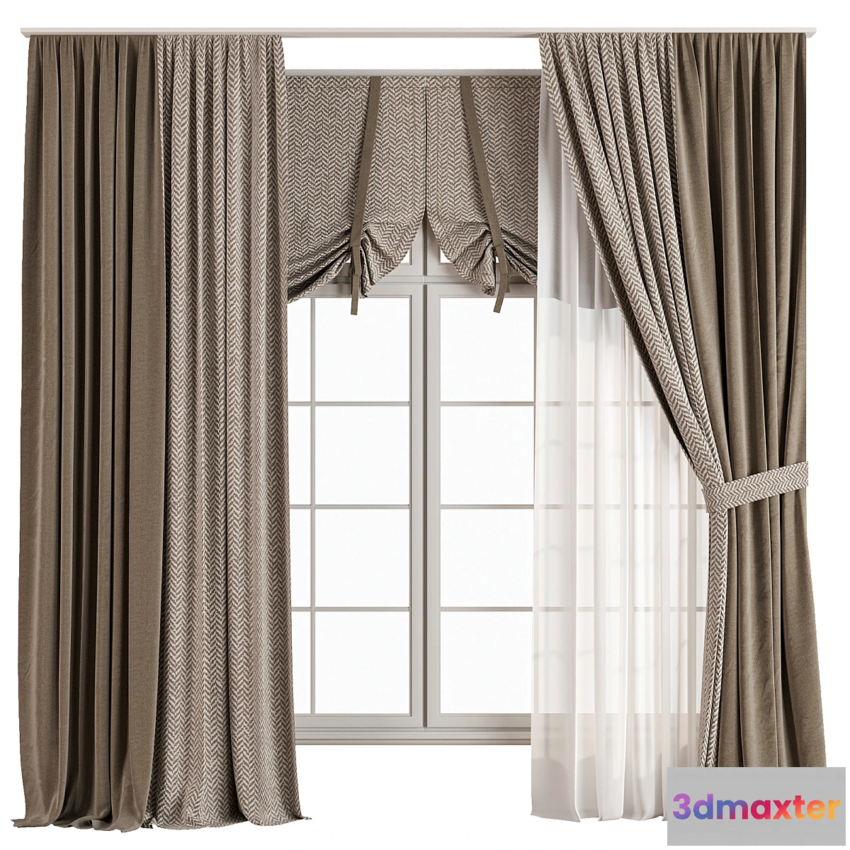 1449034 - Curtain with tulle 33 3D Max