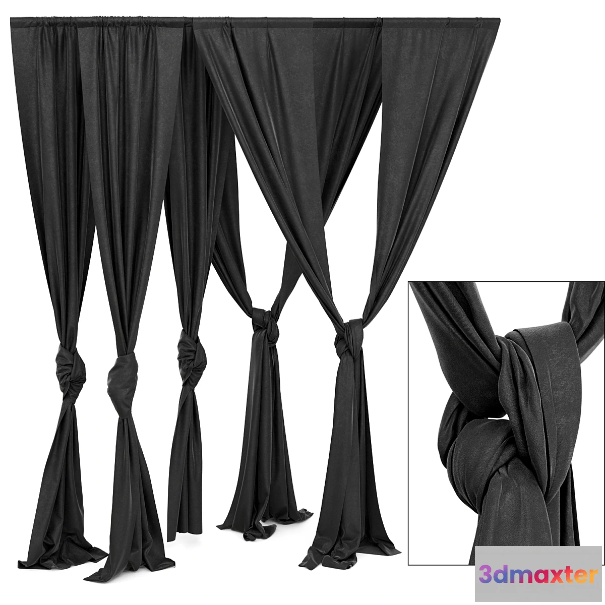 1450140 - Curtain set 3D Max