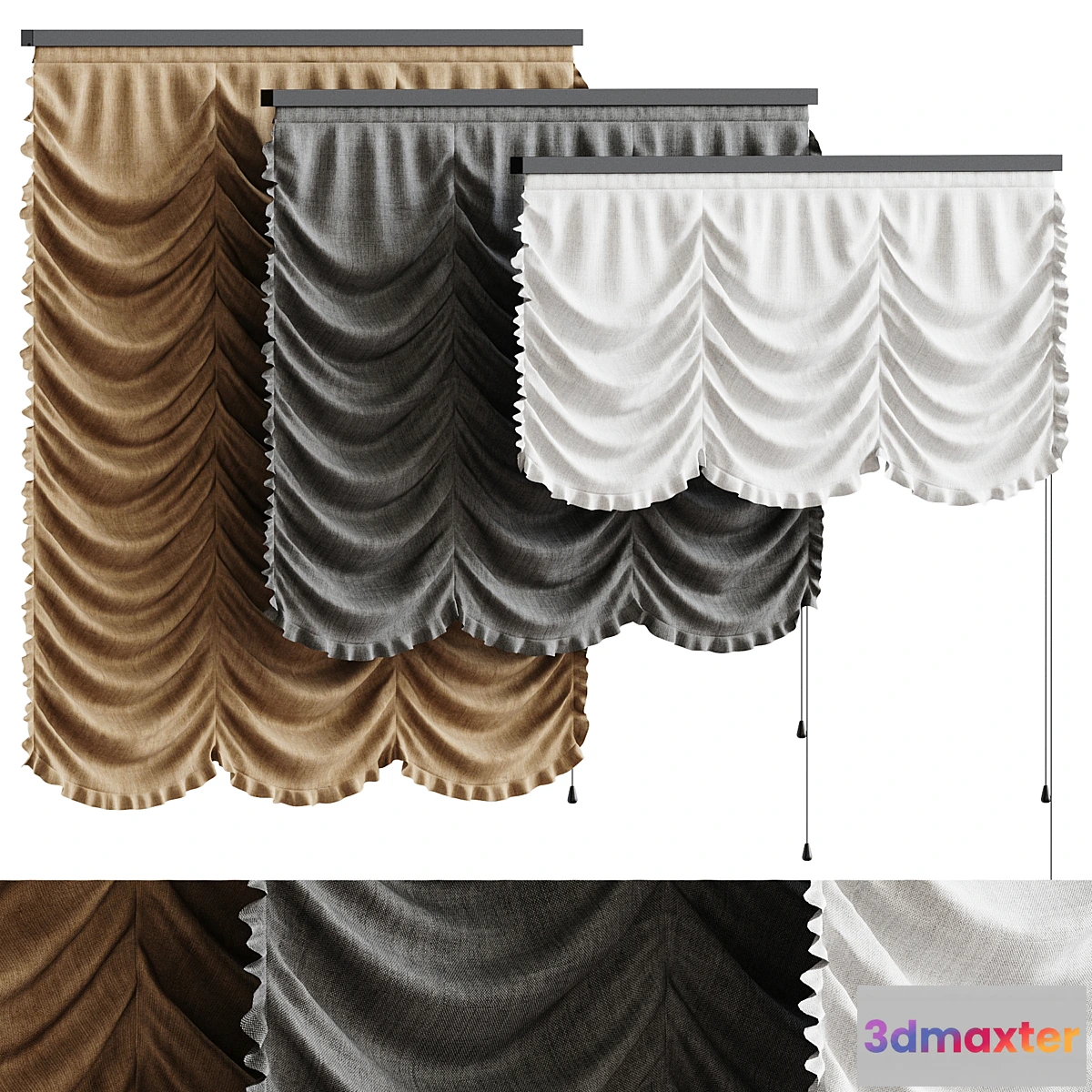 1450892 - Roman Curtain Collection 3D Max