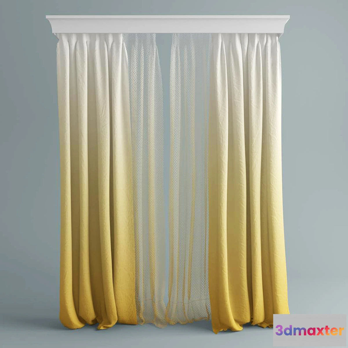 1450982 - Curtains with tulle 3D Max