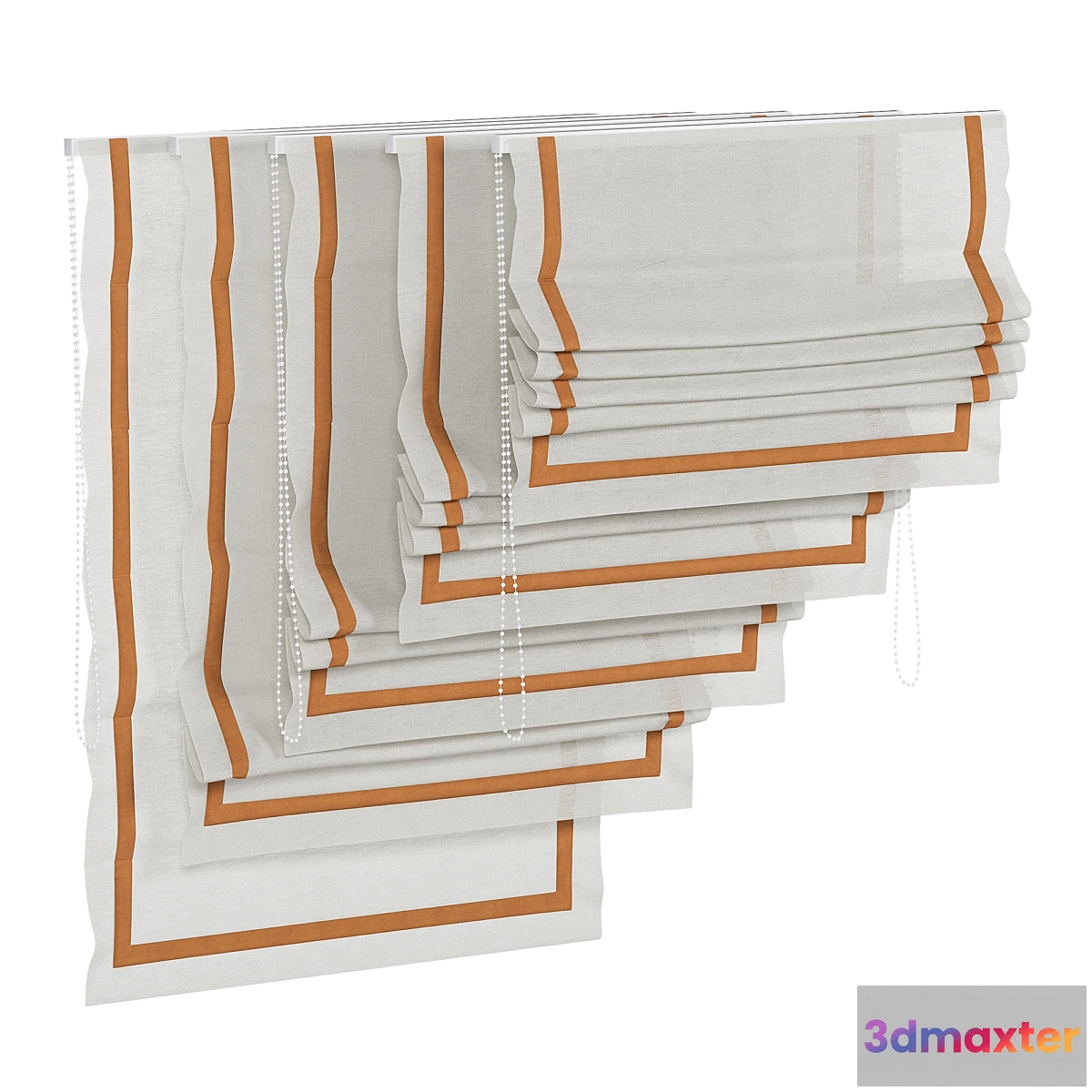 1452808 - Roman blind with piping 04 3D Max