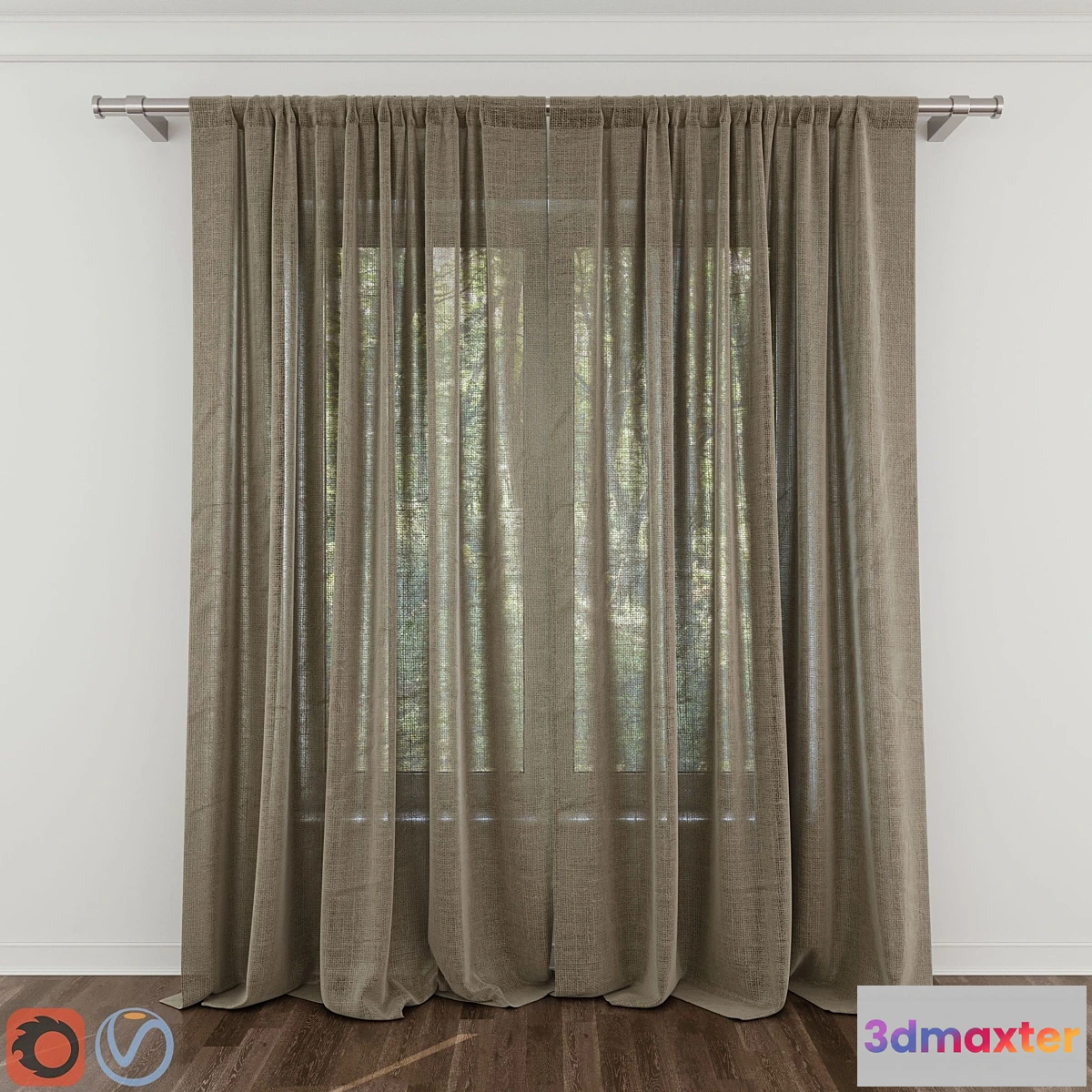 1453570 - Modern Curtain №10 3D Max