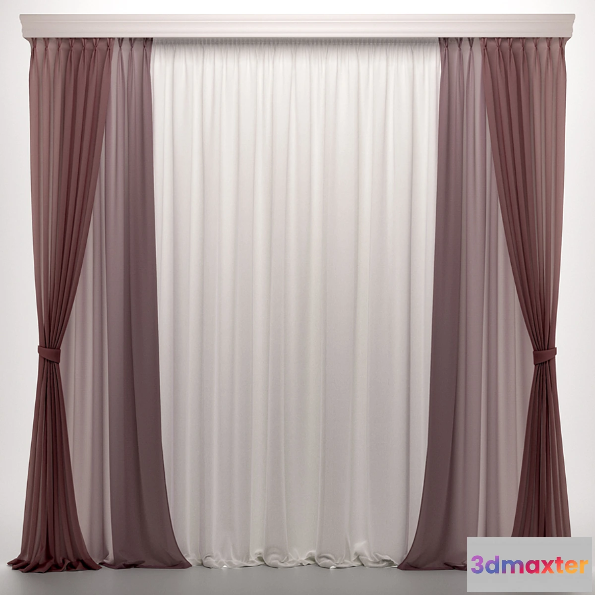 1471252 - Light curtains “Dusty rose” 3D Max