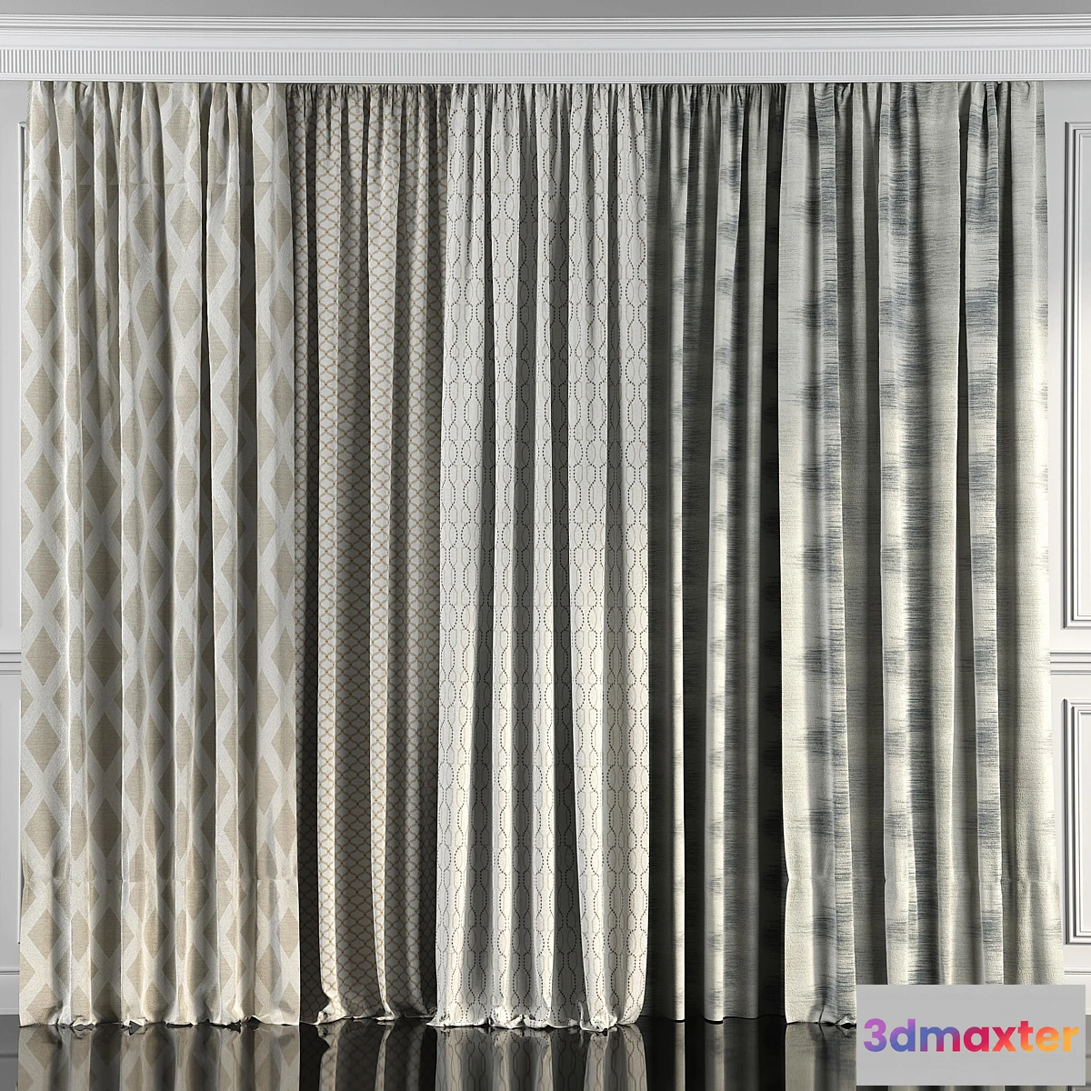 1475630 - Curtains with window 49 3D Max