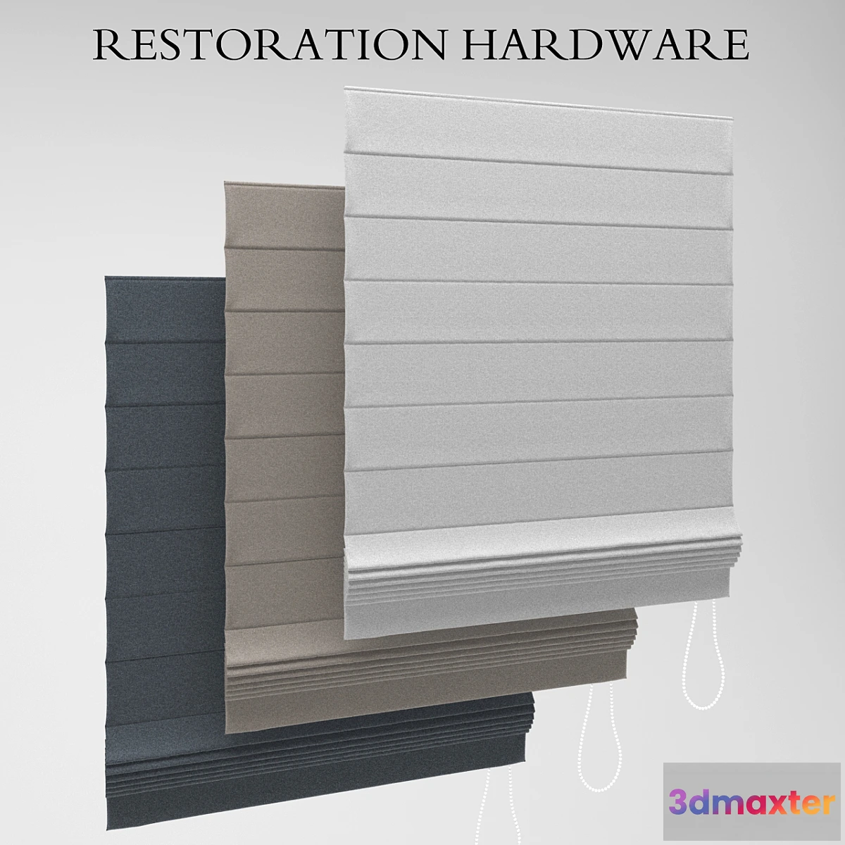 1476220 - Restoration Hardware tailored romain shade 3D Max